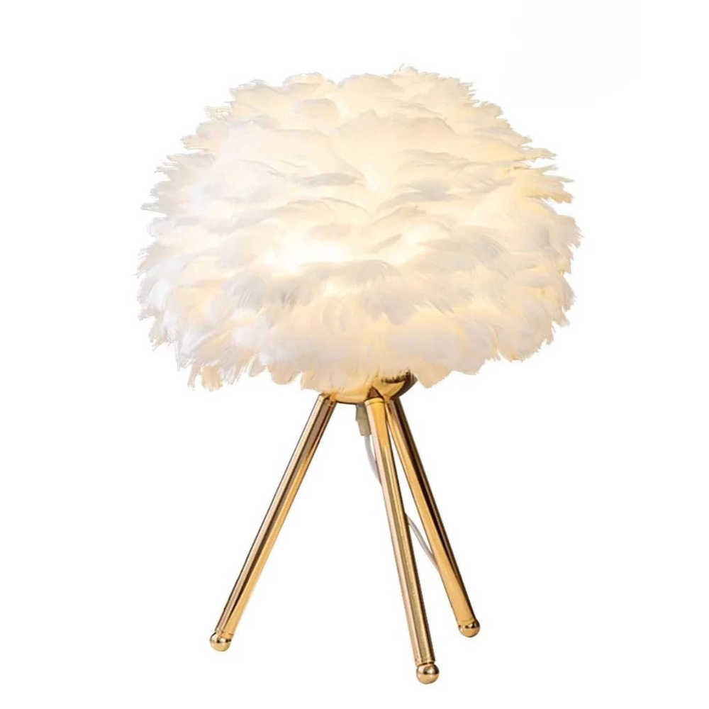 Goose Tripod Fur Lamp