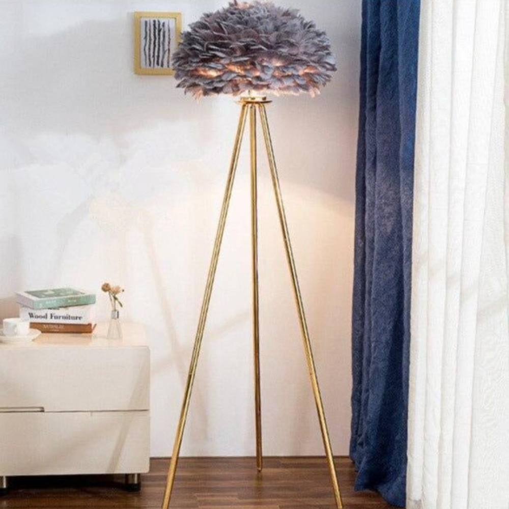 Goose Tripod Fur Lamp